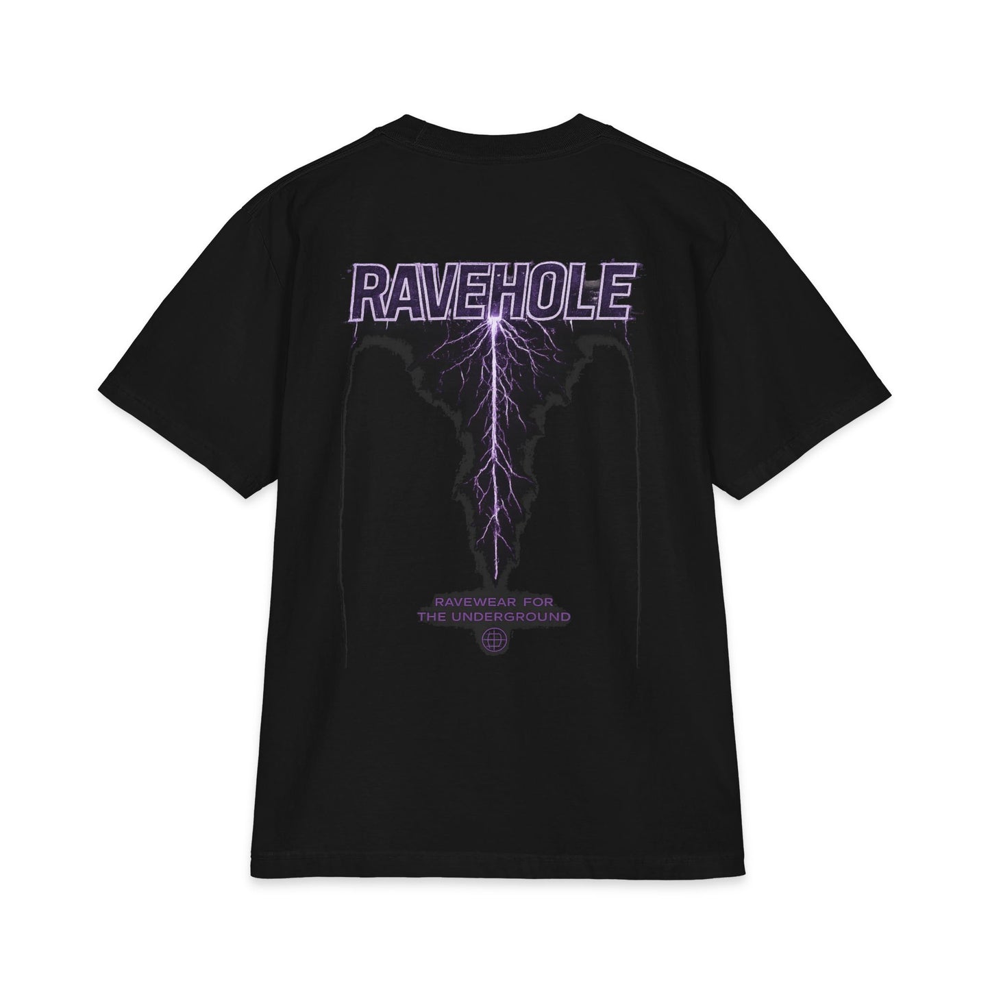 Ravehole Graphic Tee — Purple Cosmic DJ Festival Shirt